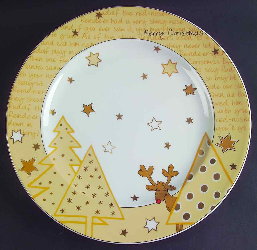 Santa's Reindeer Service Plate (Charger) by Arzberg-1