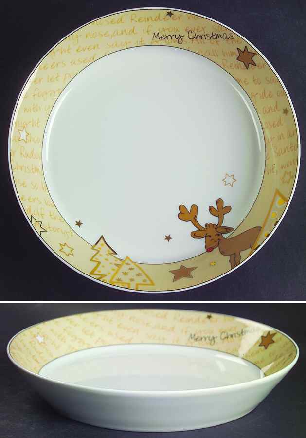 Santa's Reindeer Coupe Soup Bowl by Arzberg-1