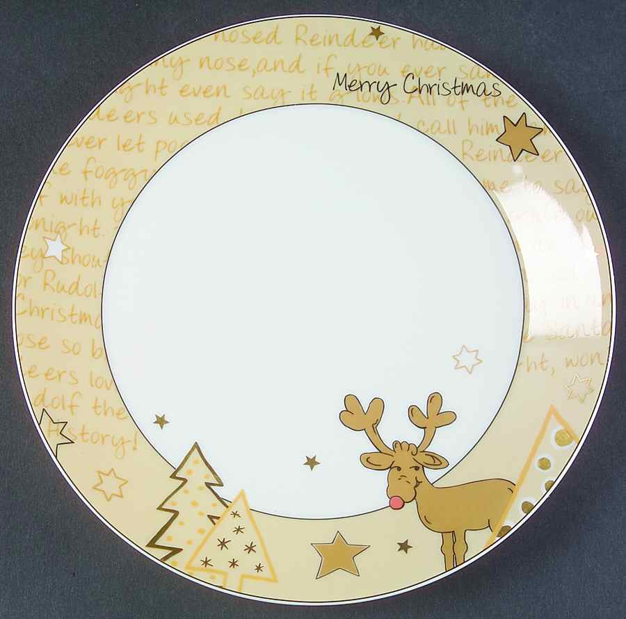 Santa's Reindeer 8" Cookie Plate by Arzberg-1