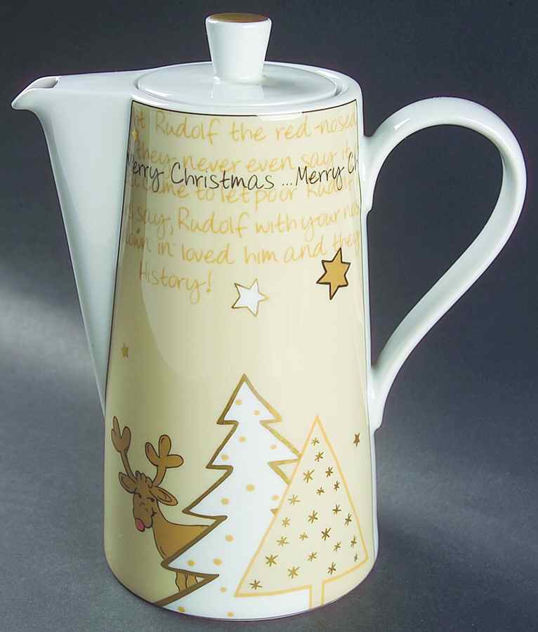 Santa's Reindeer Coffee Pot & Lid by Arzberg-1