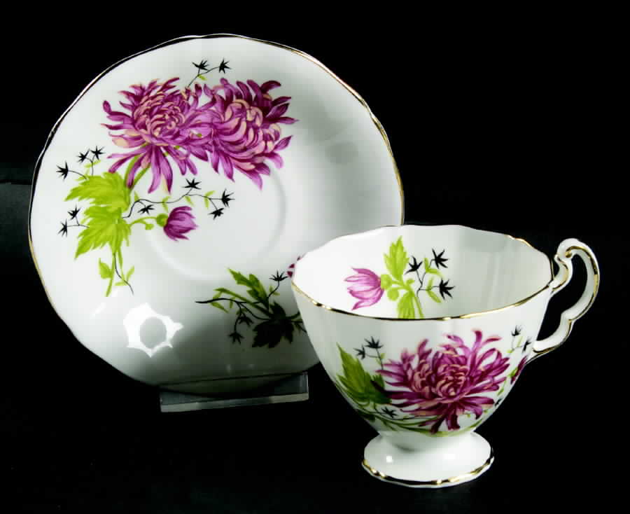 H606 Footed Cup & Saucer Set by Adderley-1