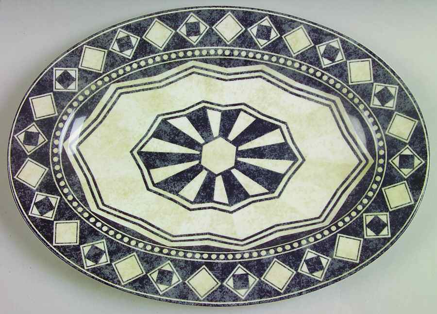San Marco 14" Oval Serving Platter by 222 Fifth (PTS)-1