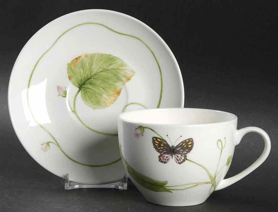Lily Pad Flat Cup & Saucer Set by American Atelier-1