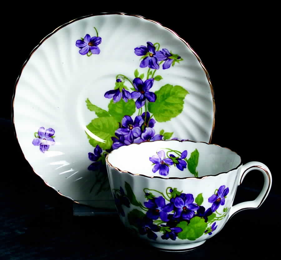 H642 Flat Cup & Saucer Set by Adderley-1