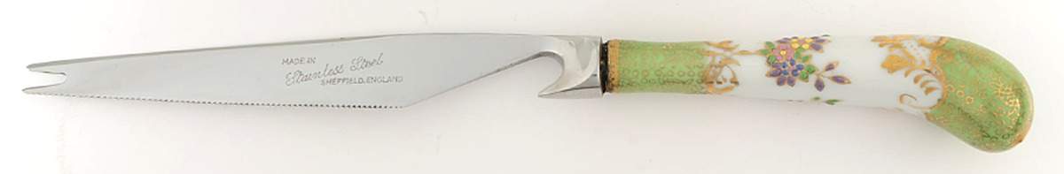 Floraine (Green) Bar Knife with Stainless Blade by A & E Lewis (Germany)-1