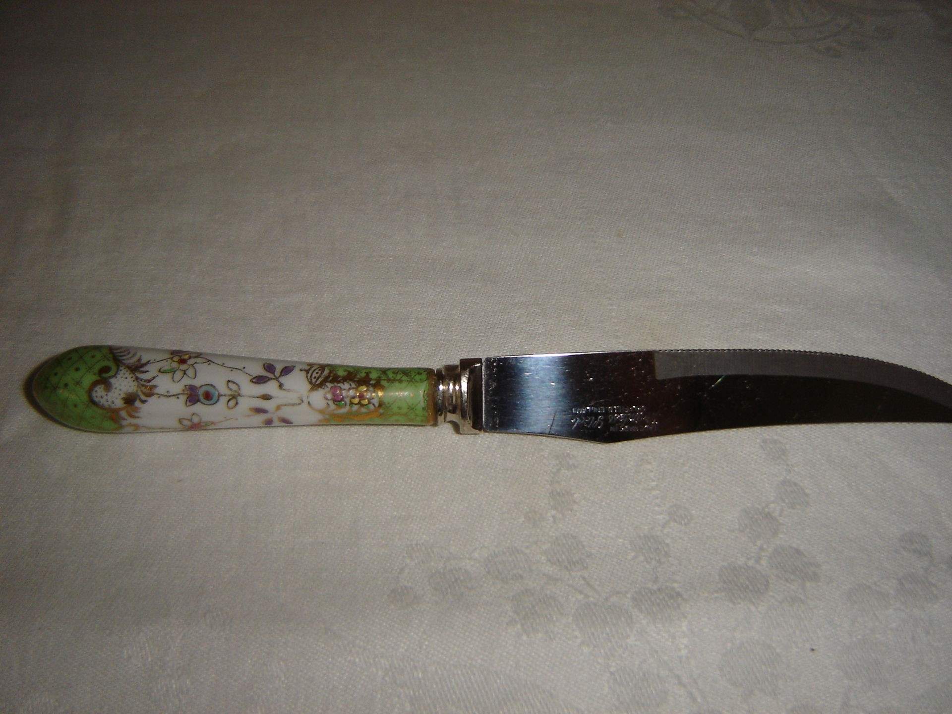 Floraine (Green) Knife-Steak/Individual by A & E Lewis (Germany)-1