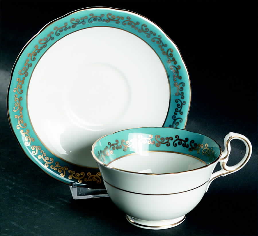 C1015 Footed Cup & Saucer Set by John  Aynsley & Sons-1