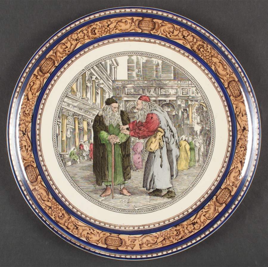 Shakspere Blue Dinner Plate by Adams China-1