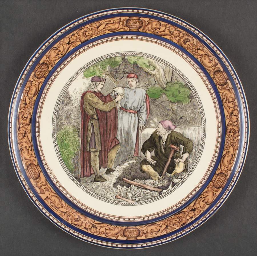 Shakspere Blue Dinner Plate by Adams China-1