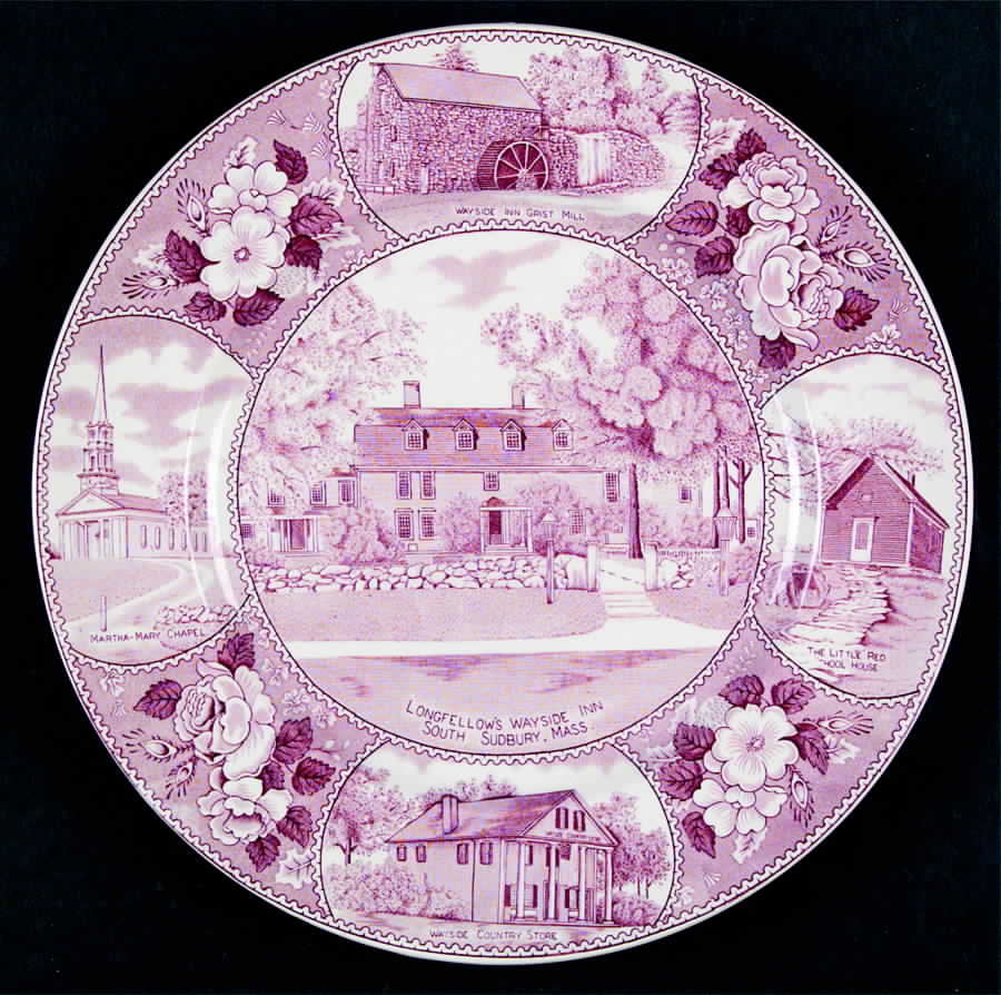Longfellow'S Wayside Inn Dinner Plate by Adams China-1