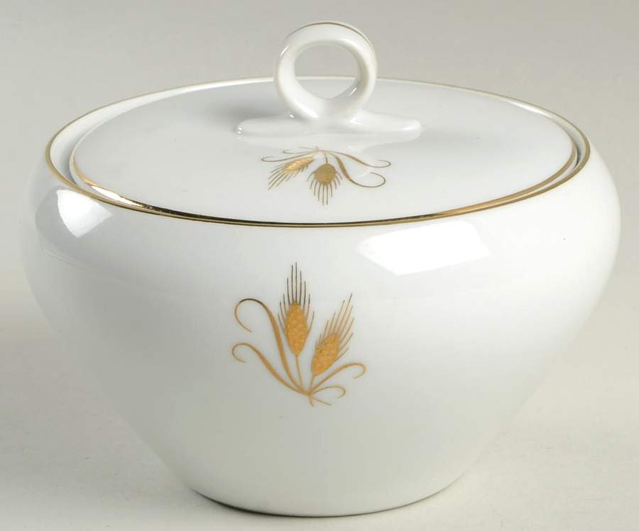 Canadian Wheat Sugar Bowl & Lid by Aristocrat-1
