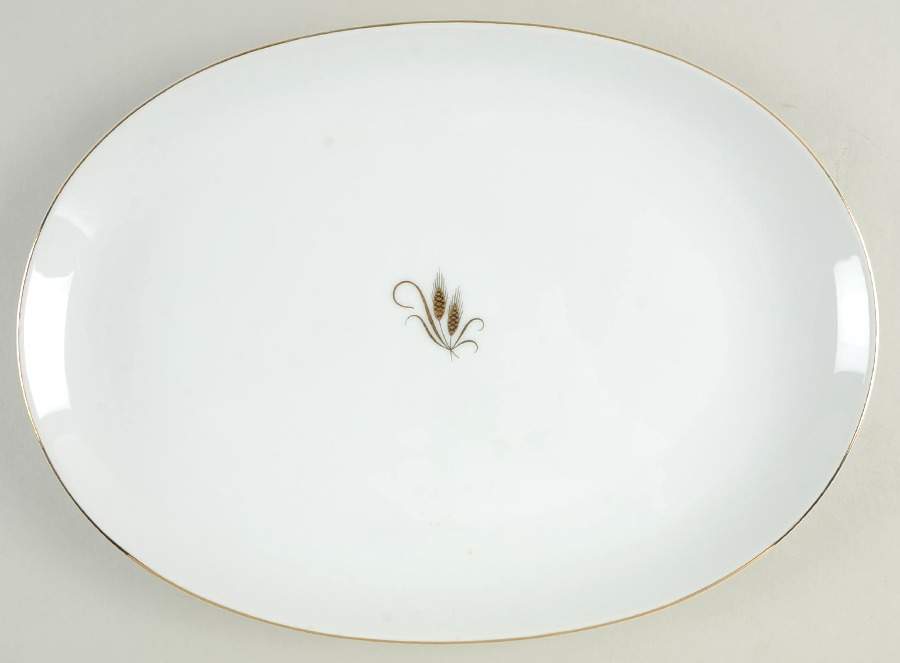 Canadian Wheat 14" Oval Serving Platter by Aristocrat-1