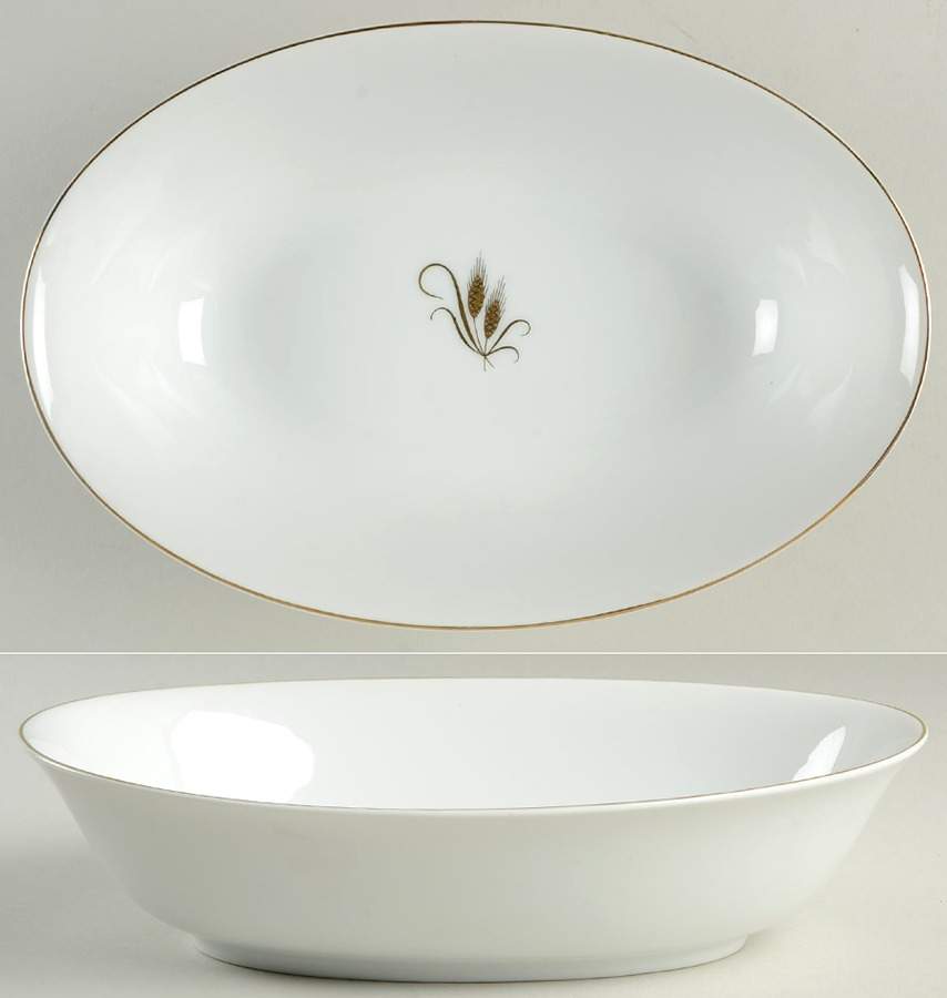 Canadian Wheat 10" Oval Vegetable Bowl by Aristocrat-1