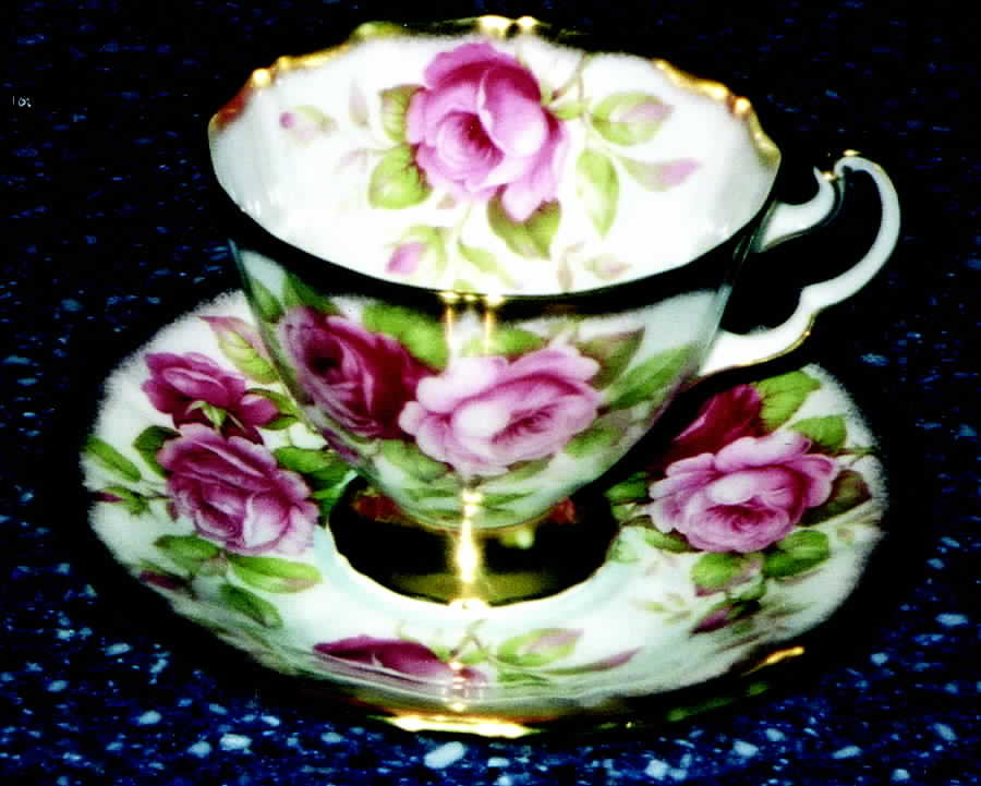 H721 Footed Cup & Saucer Set by Adderley-1
