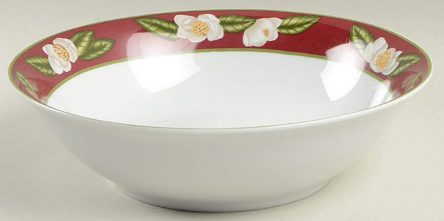 Magnolia Blossom 9" Round Vegetable Bowl by American Atelier-1