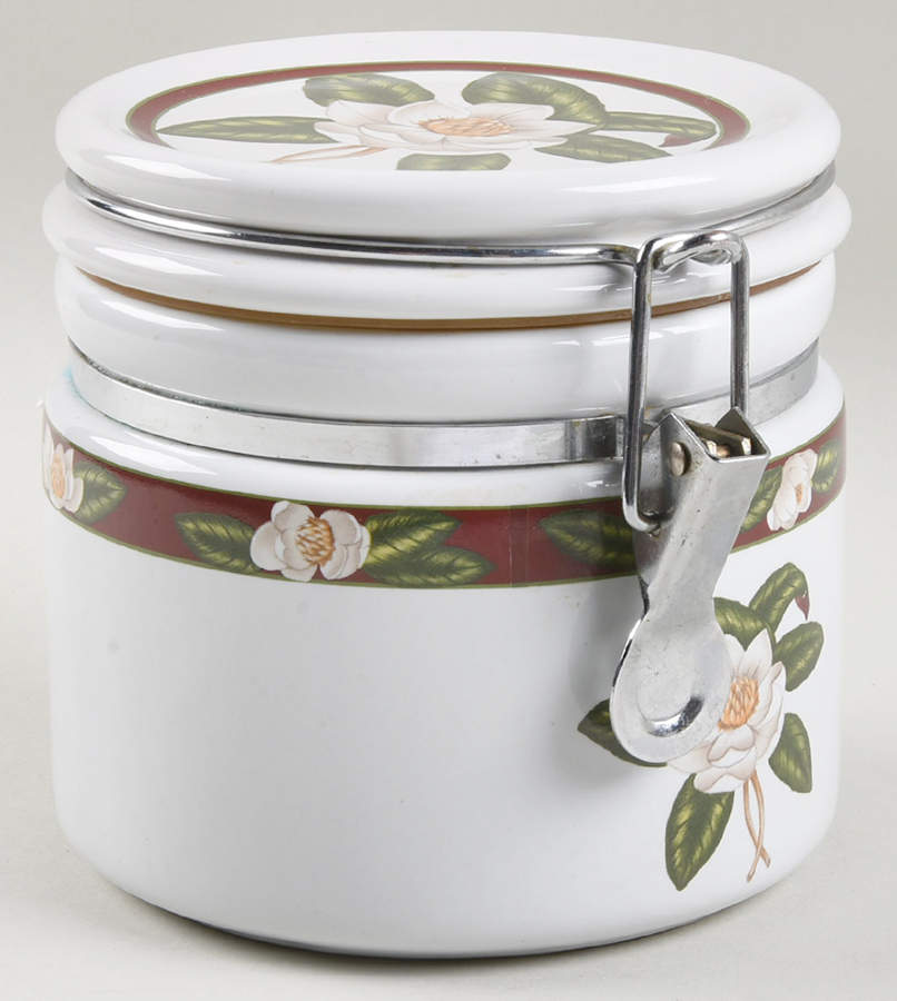 Magnolia Blossom Small Canister & Lid by American Atelier-1