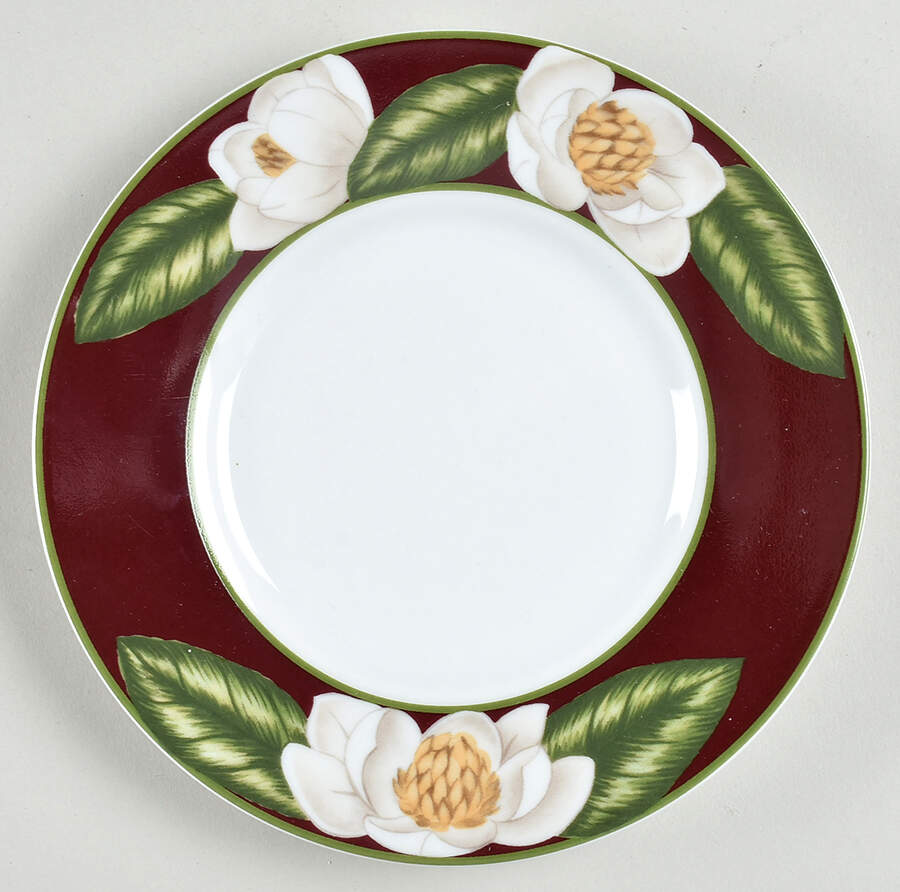 Magnolia Blossom Bread & Butter Plate by American Atelier-1