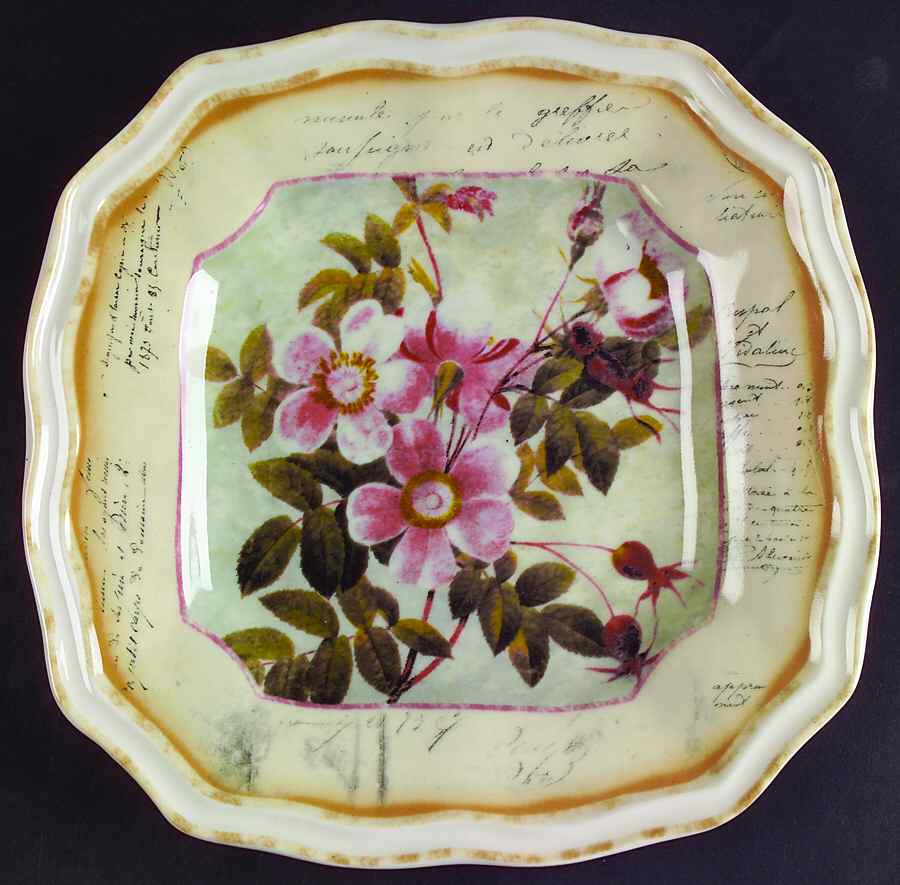 Vintage Floral Salad Plate by 222 Fifth (PTS)-1