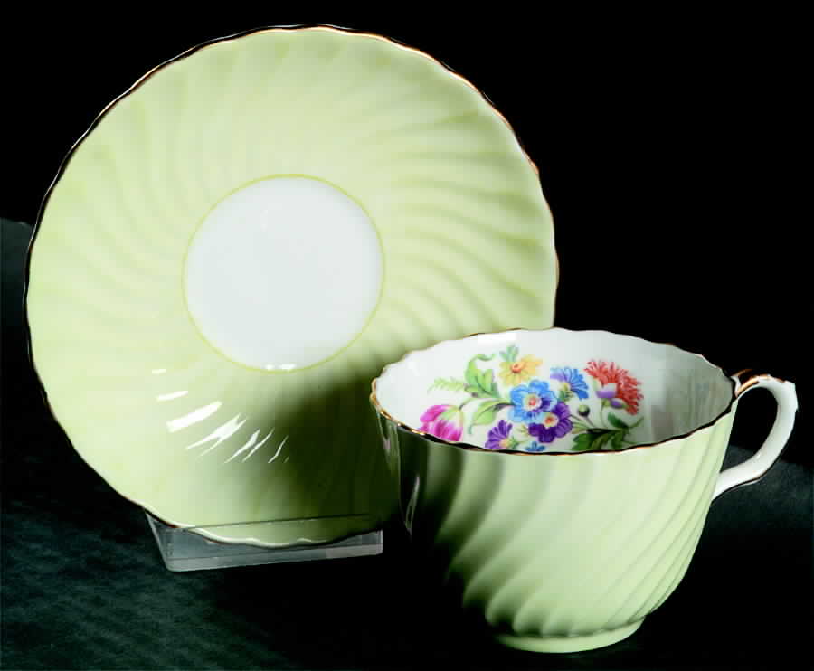 C6042 Flat Cup & Saucer Set by John  Aynsley & Sons-1