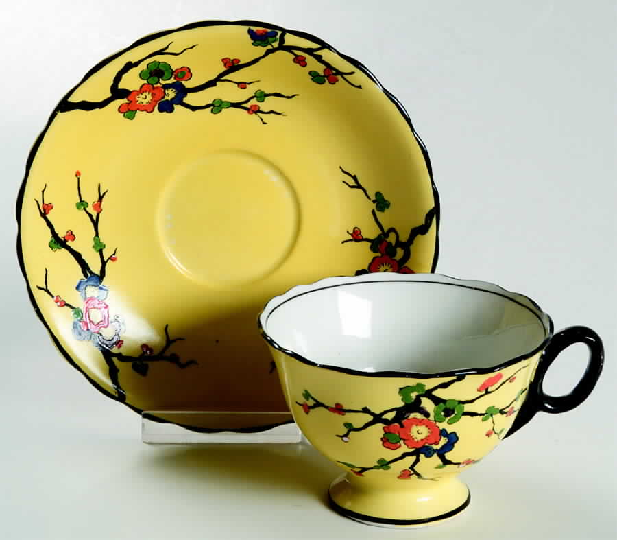 C418 Footed Cup & Saucer Set by Atlas (England)-1