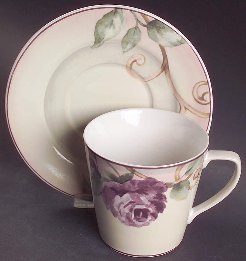 Shiraz Flat Cup & Saucer Set by 222 Fifth (PTS)-1