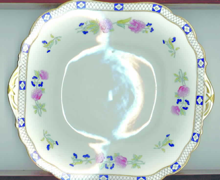 H2867 Square Handled Cake Plate by John  Aynsley & Sons-1