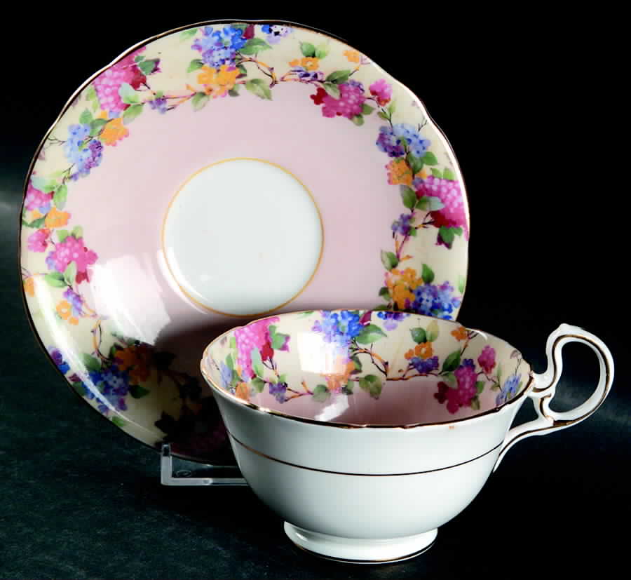 C758-3 Footed Cup & Saucer Set by John  Aynsley & Sons-1