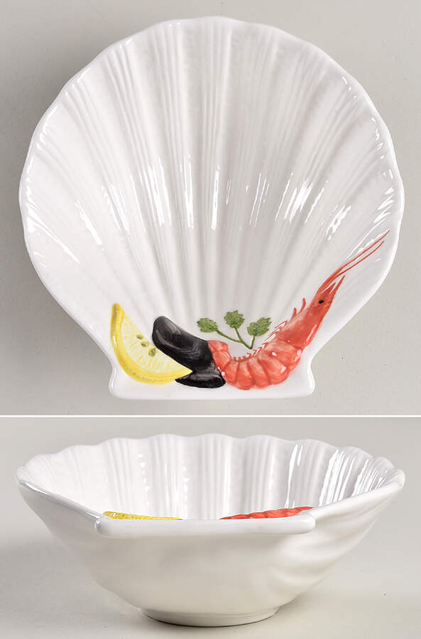 Seafood Harvest Small Individual Shell Shaped Dish by Artland-1
