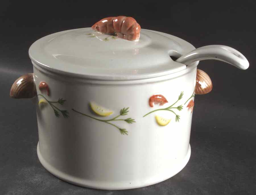 Seafood Harvest Tureen & Lid w/Ladle by Artland-1
