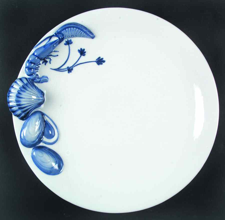 Seafood Ocean Blue Dinner Plate by Artland-1