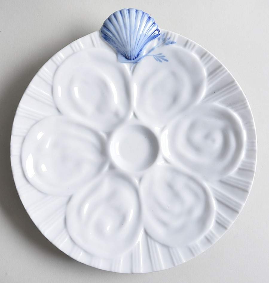 Seafood Ocean Blue Oyster Plate by Artland-1