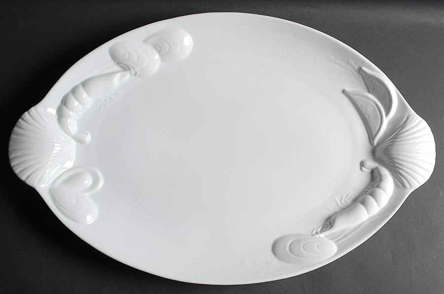 Seafood Whiteware 24" Oval Serving Platter by Artland-1