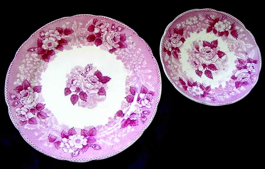 Wild Rose Pink Dinner Plate by Adams China-1