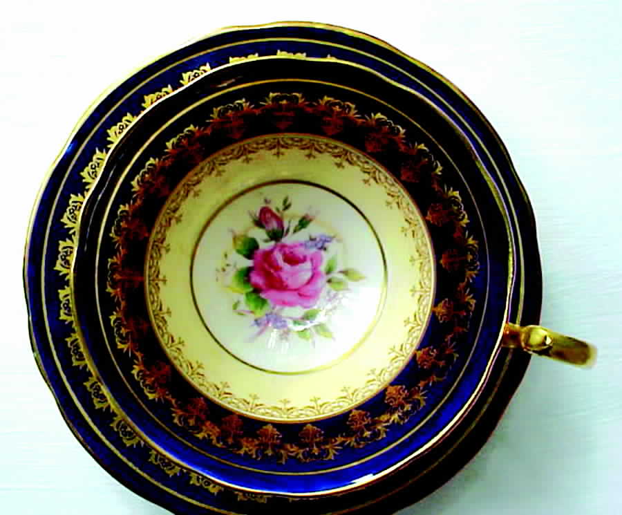 C553 Footed Cup & Saucer Set by John  Aynsley & Sons-1