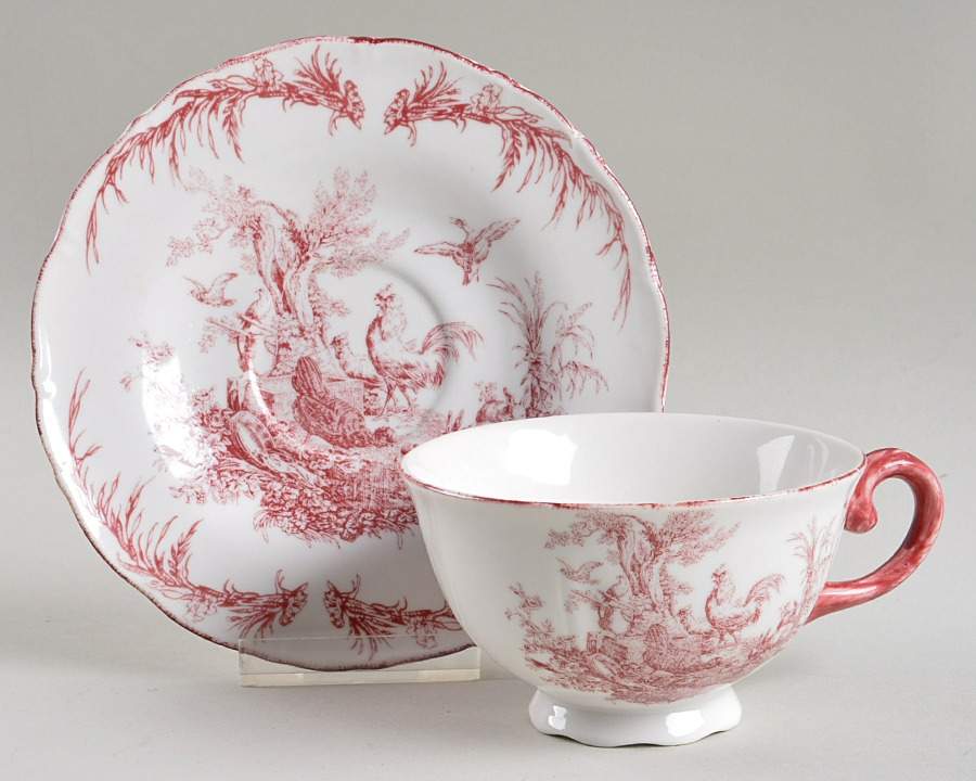AUV5 Footed Cup & Saucer Set by Aux Au Provence-1