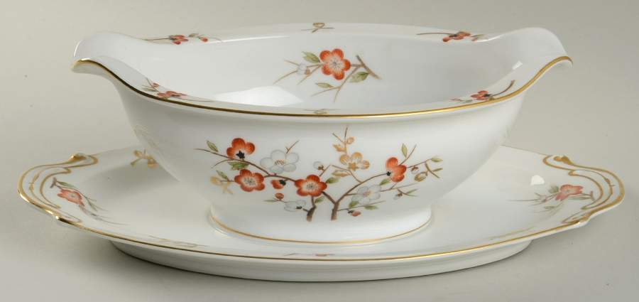 ALB17 Gravy Boat with Attached Underplate by Albion-Japan-1