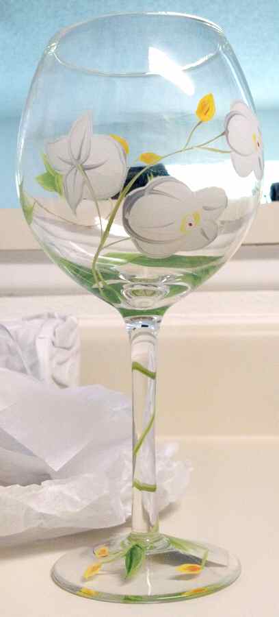 Orchid Splendor Glassware Goblet by Ambiance-1