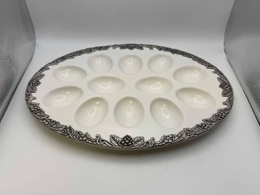 Grape Deviled Egg Plate by Arthur Court-1