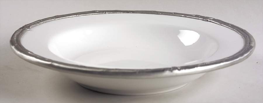 Bamboo White 9" Soup/Pasta Bowl by Arthur Court-1