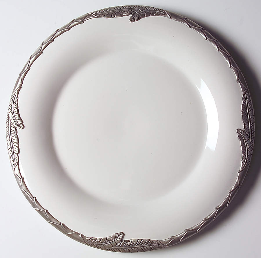 Palm White Dinner Plate by Arthur Court-1