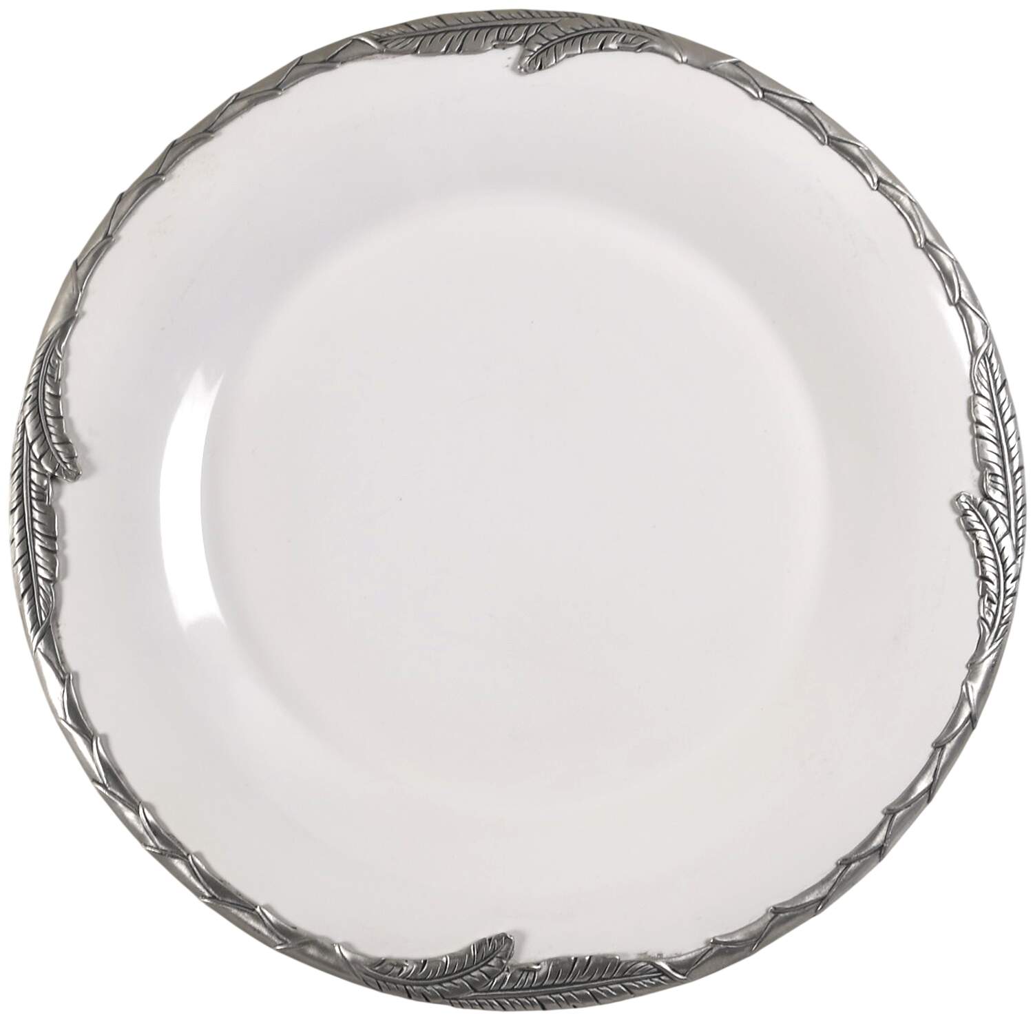 Palm White 12" Chop Plate (Round Platter) by Arthur Court-1