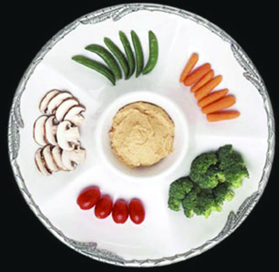 Palm White 1 Piece Chip & Dip by Arthur Court-1