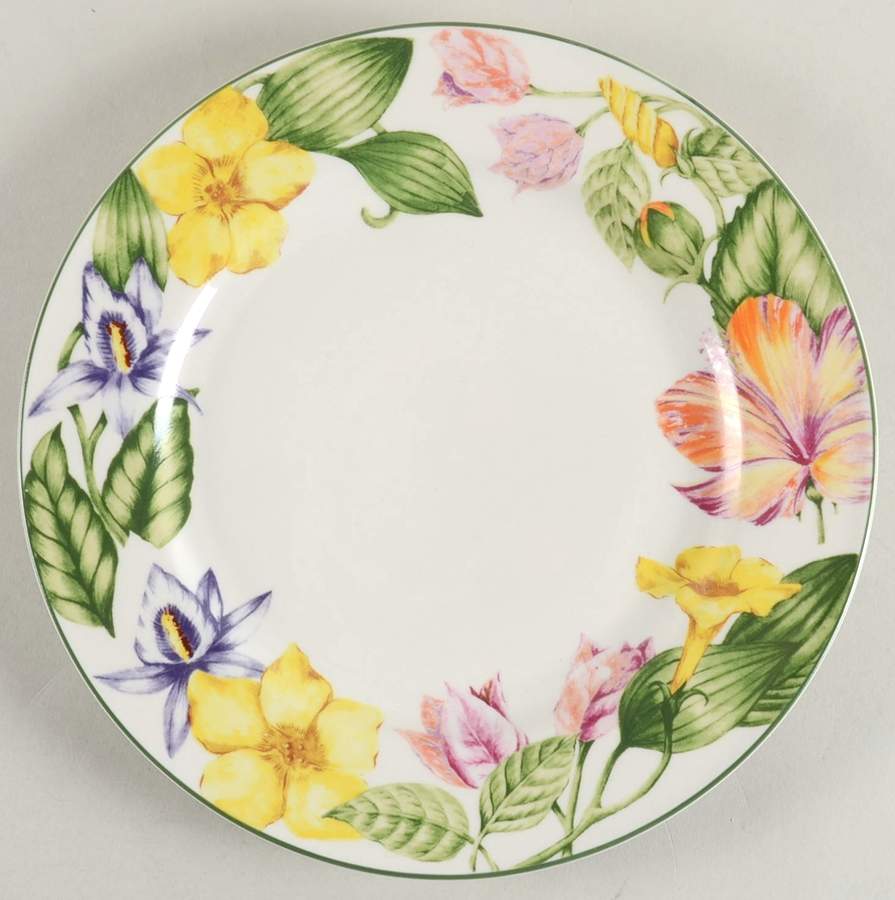 Tropical Flower Dinner Plate by American Atelier-1