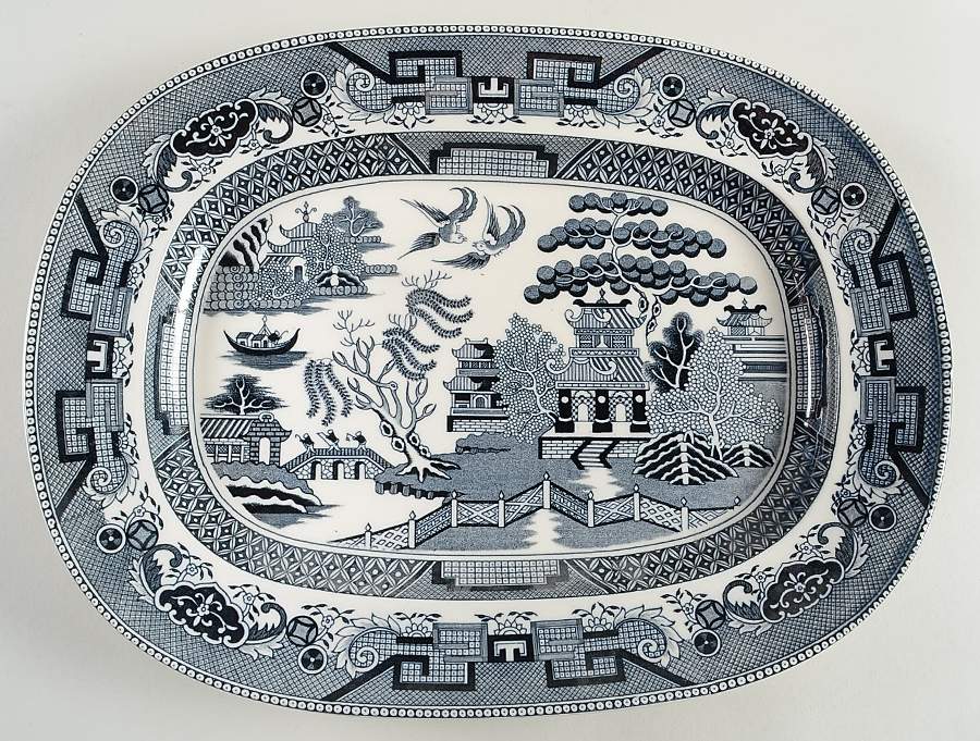 AIM1 14" Oval Serving Platter by A A Importing Co-1