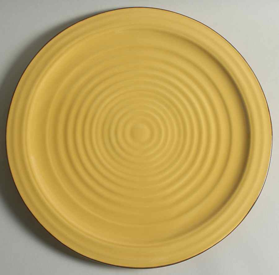 Villa Cortona Mustard 14" Chop Plate (Round Platter) by Artimino-1