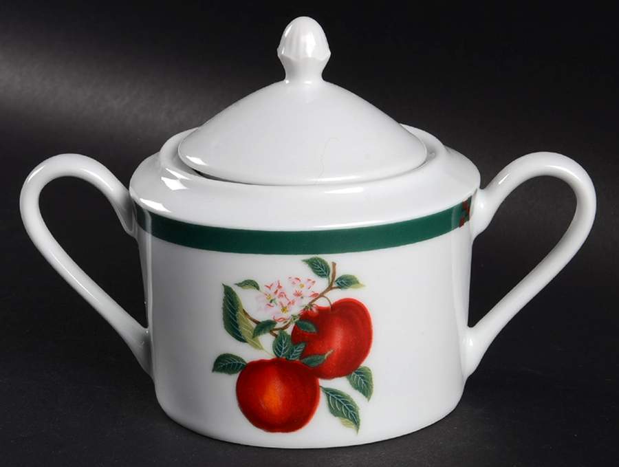 Apple Orchard Sugar Bowl & Lid by American Atelier-1