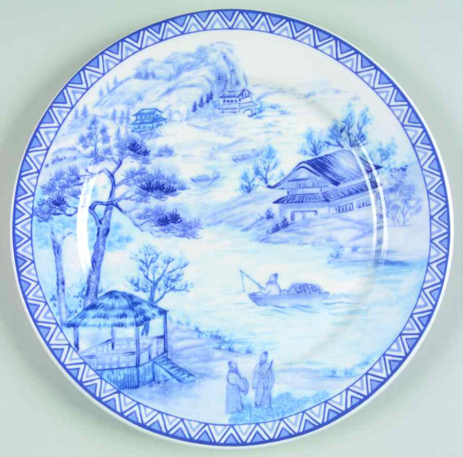 Asian Blue Salad Plate by American Atelier-1