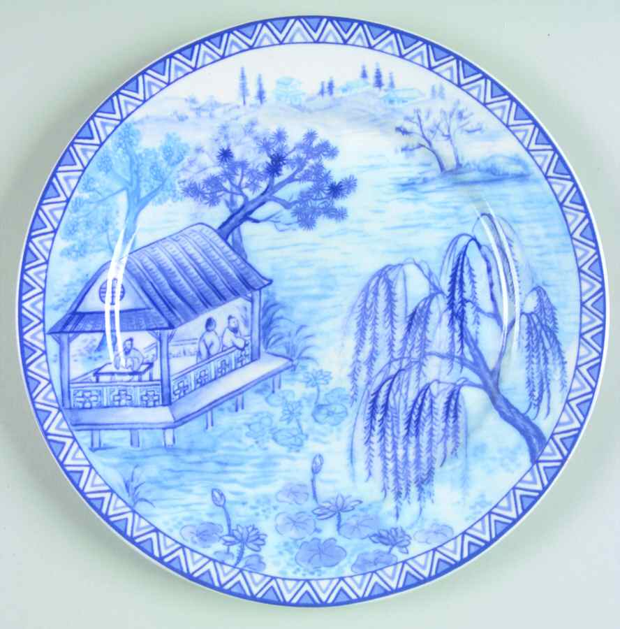 Asian Blue Salad Plate by American Atelier-1