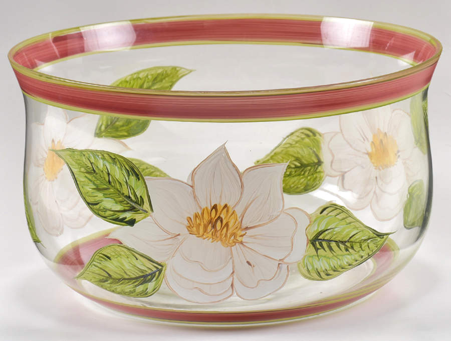 Magnolia Breeze 9" Glassware Salad Bowl by American Atelier-1