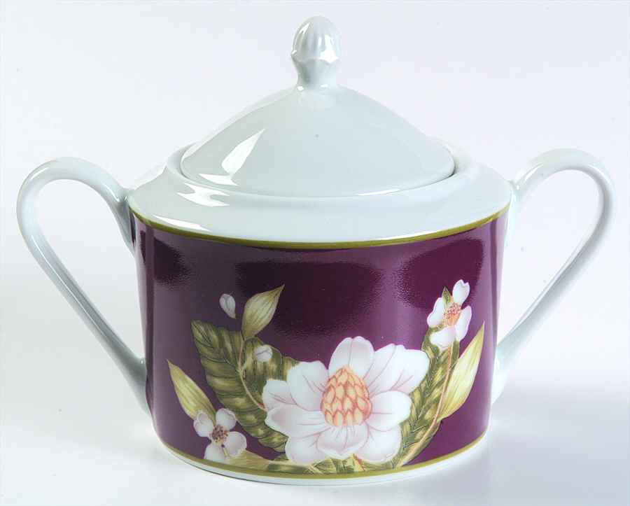 Magnolia Breeze Sugar Bowl & Lid by American Atelier-1